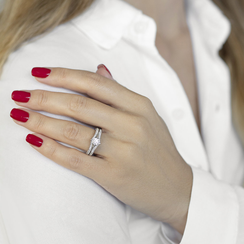 Prsteň s diamantmi Romelia