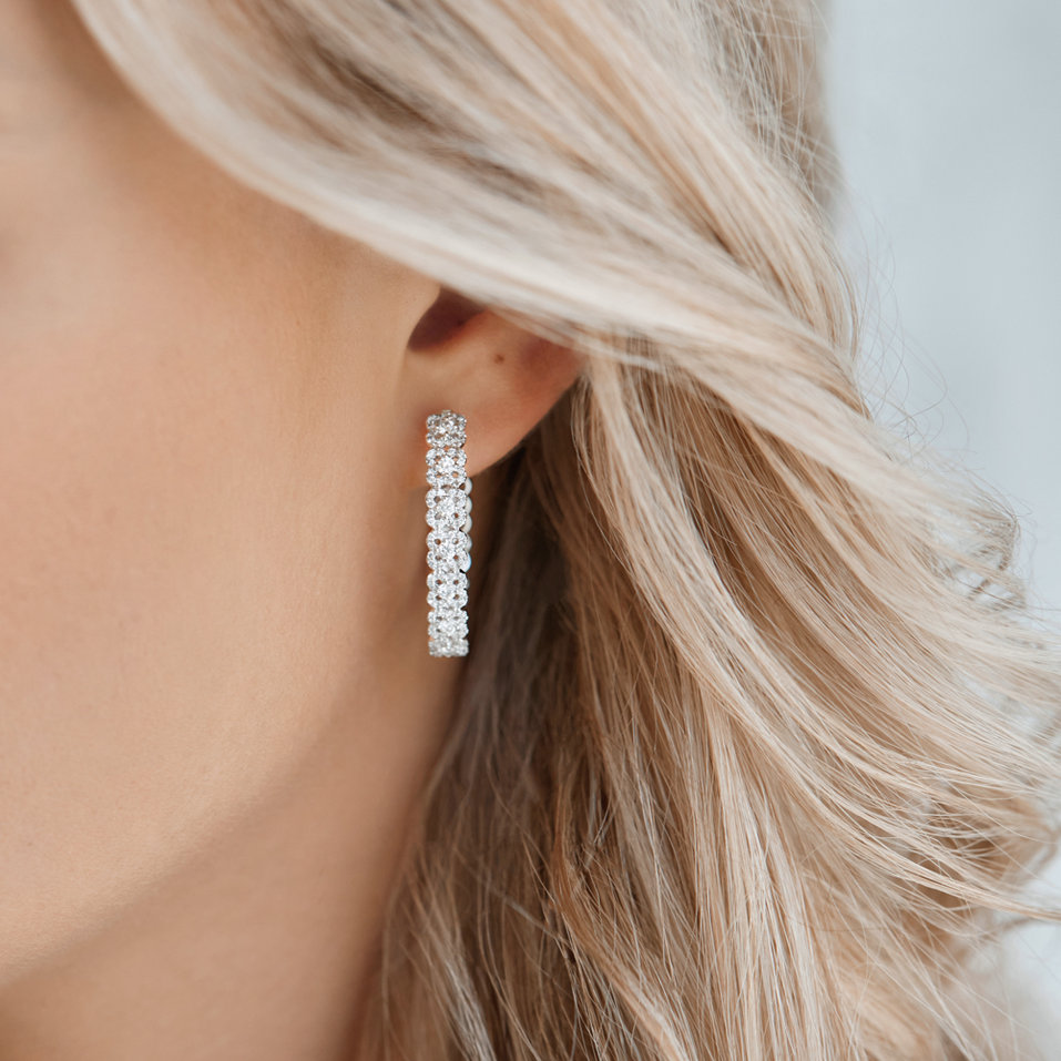 Náušnice s čiernymi diamantmi Charming Passion