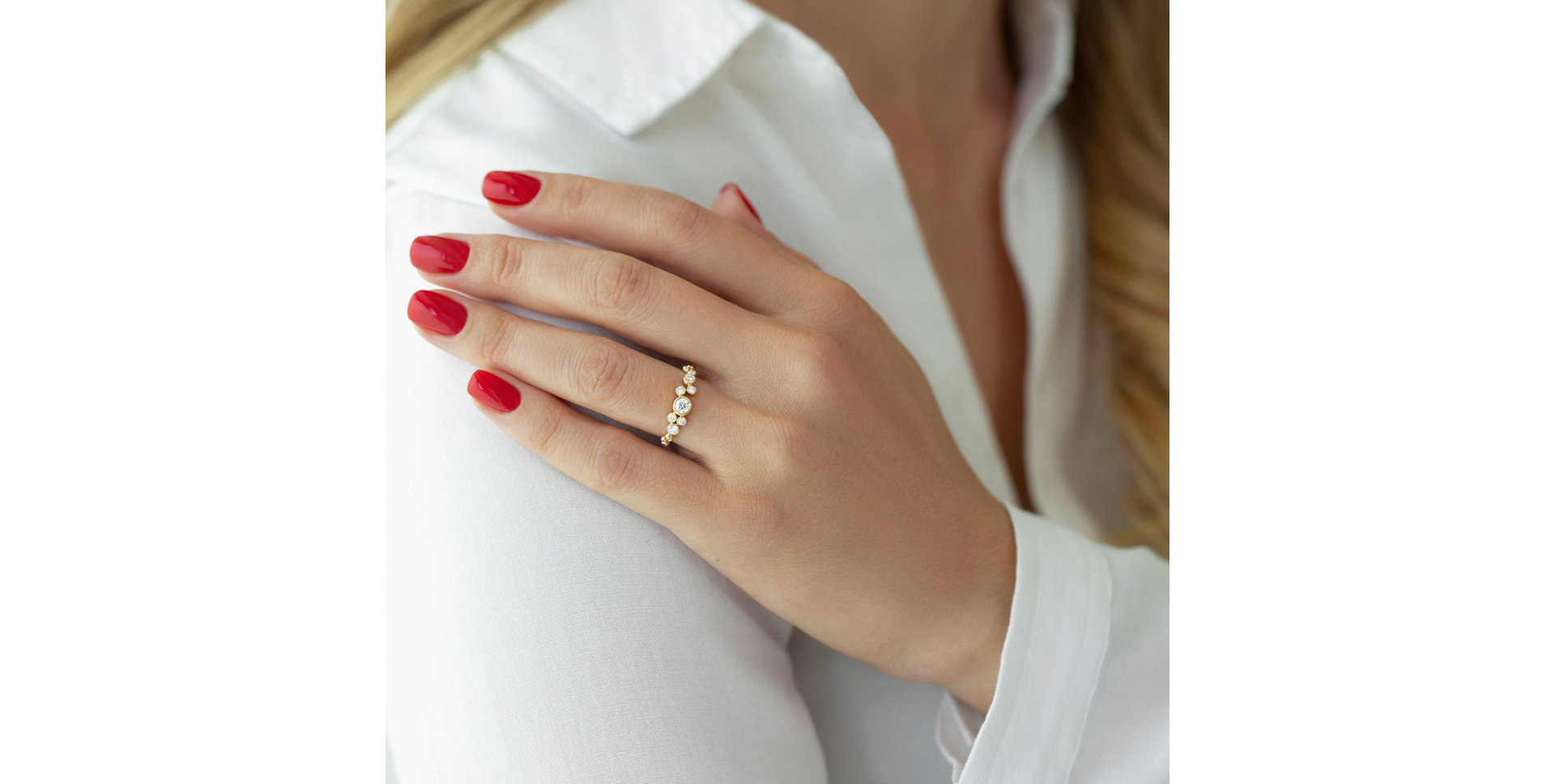 Prsteň s diamantmi Space Joy