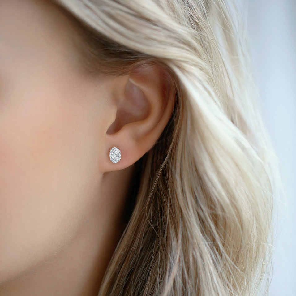 Náušnice s diamantmi Simply Charming