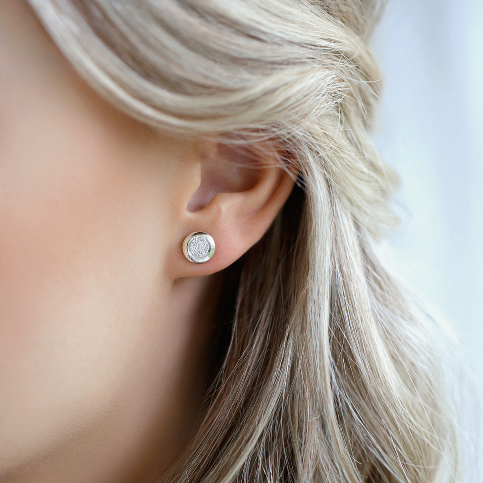 Náušnice s diamantmi Space Mosaic