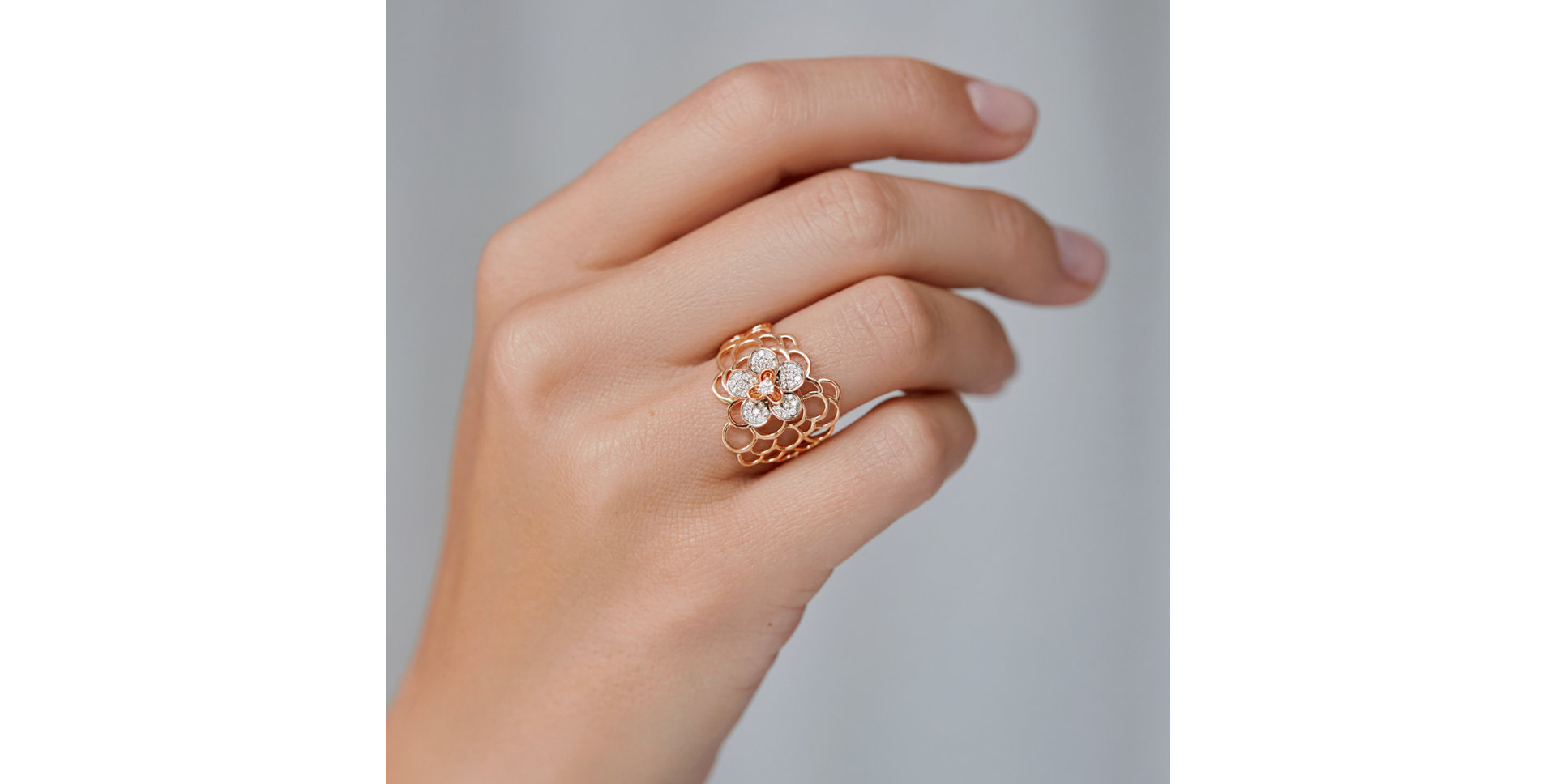 Prsteň s diamantmi Blooming Beauty