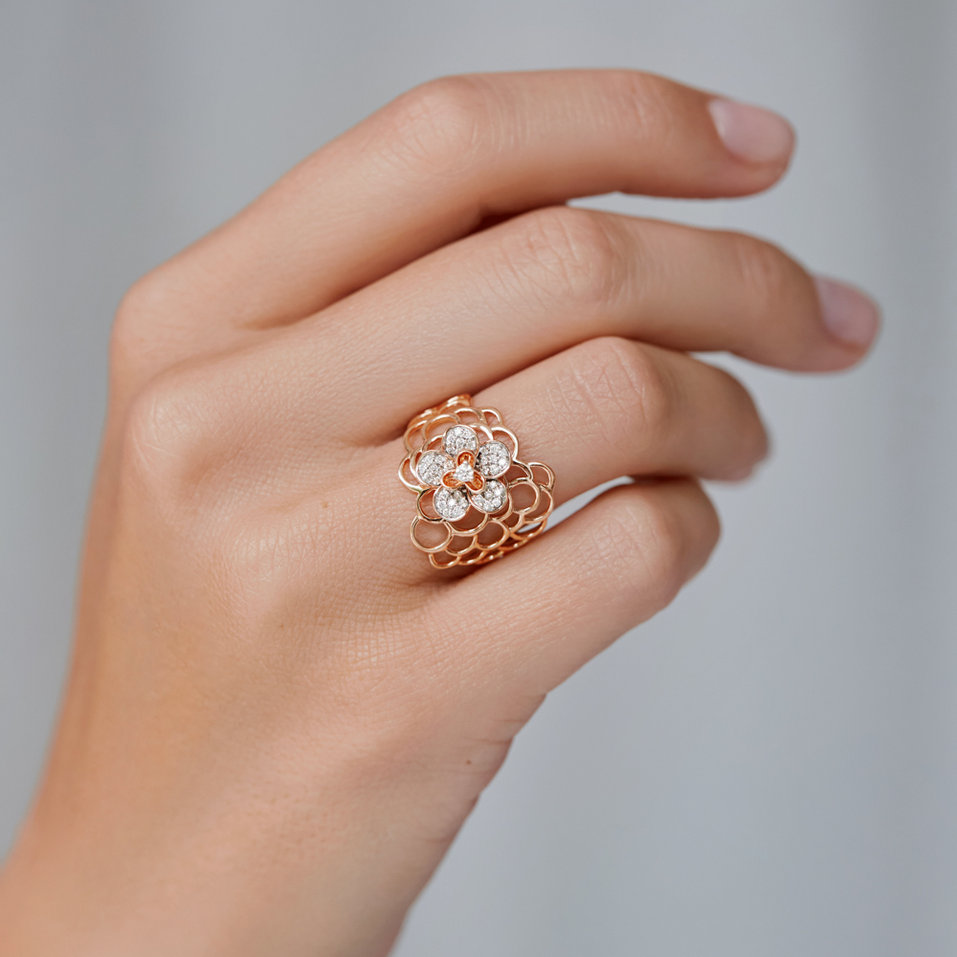 Prsteň s diamantmi Blooming Beauty