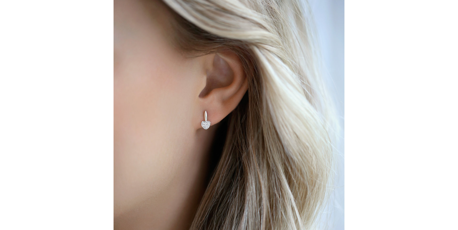 Náušnice s diamantmi a rubínmi Love Ray