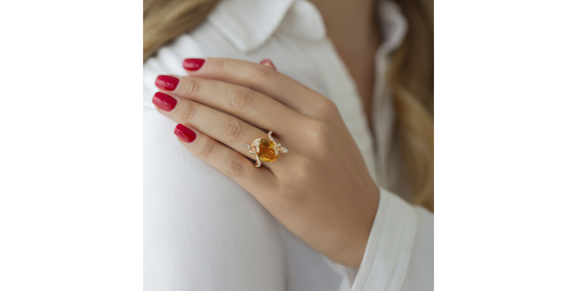 Prsteň s ametystom a diamantmi Virgin Gem