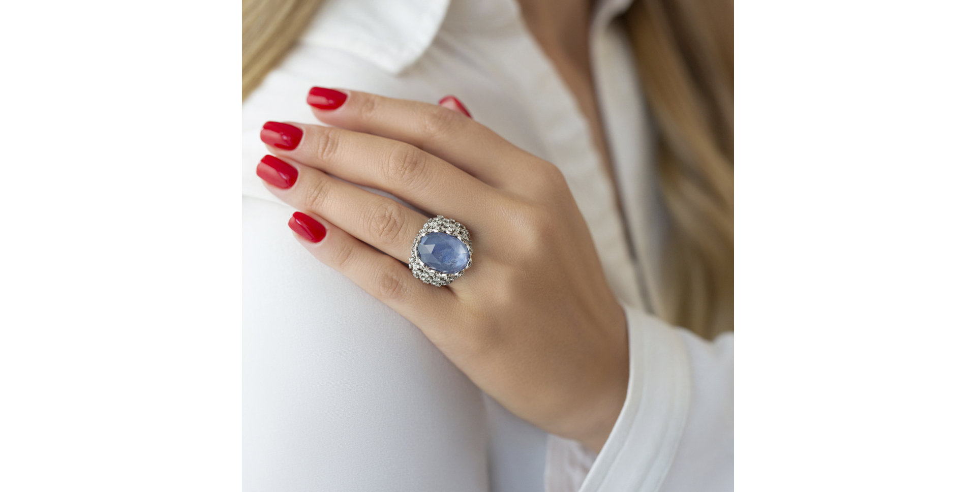 Prsteň s kryštálom a diamantmi Fabulous Guardian