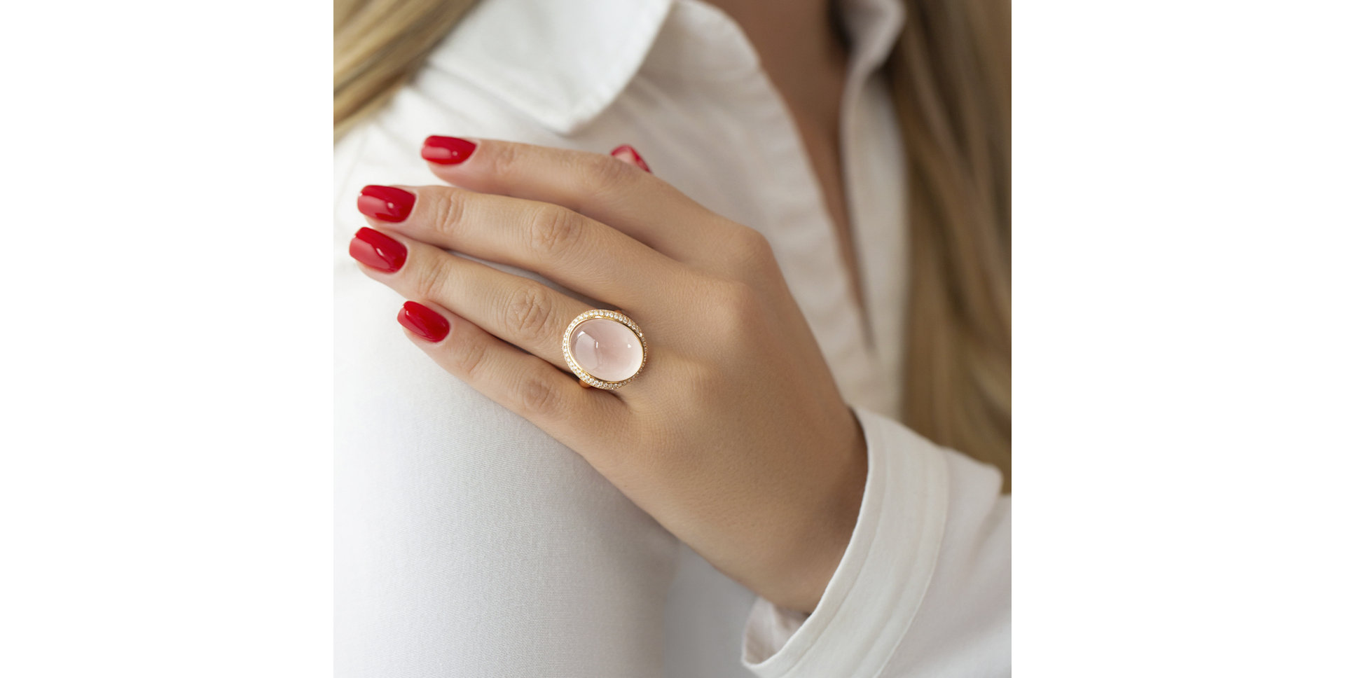 Prsteň s ametystom a diamantmi Moonlight Romance