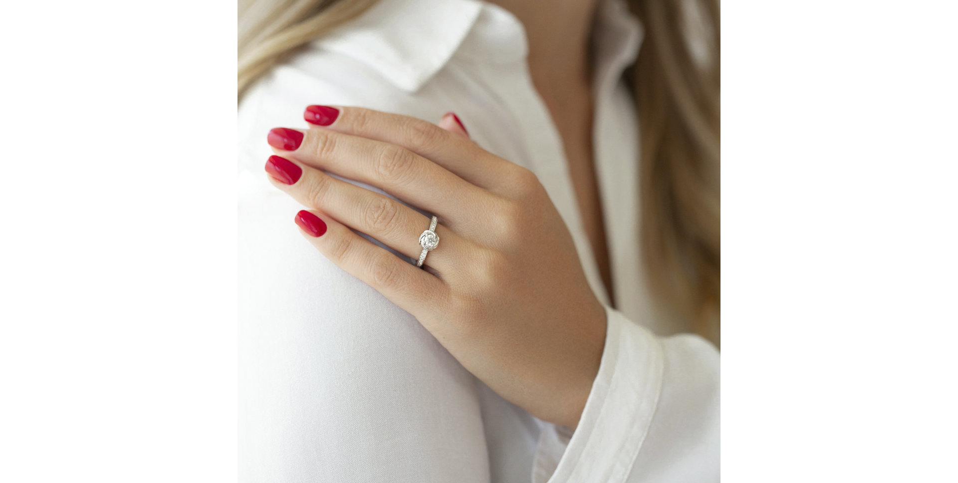 Prsteň s diamantmi Frozen Rose