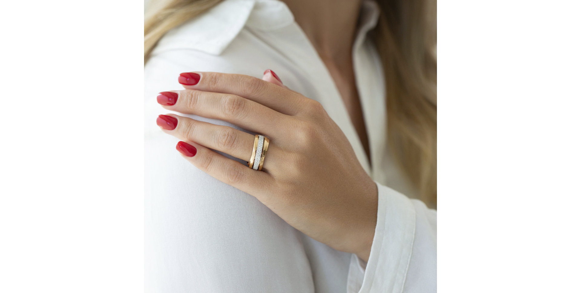 Prsteň s diamantmi Augustina