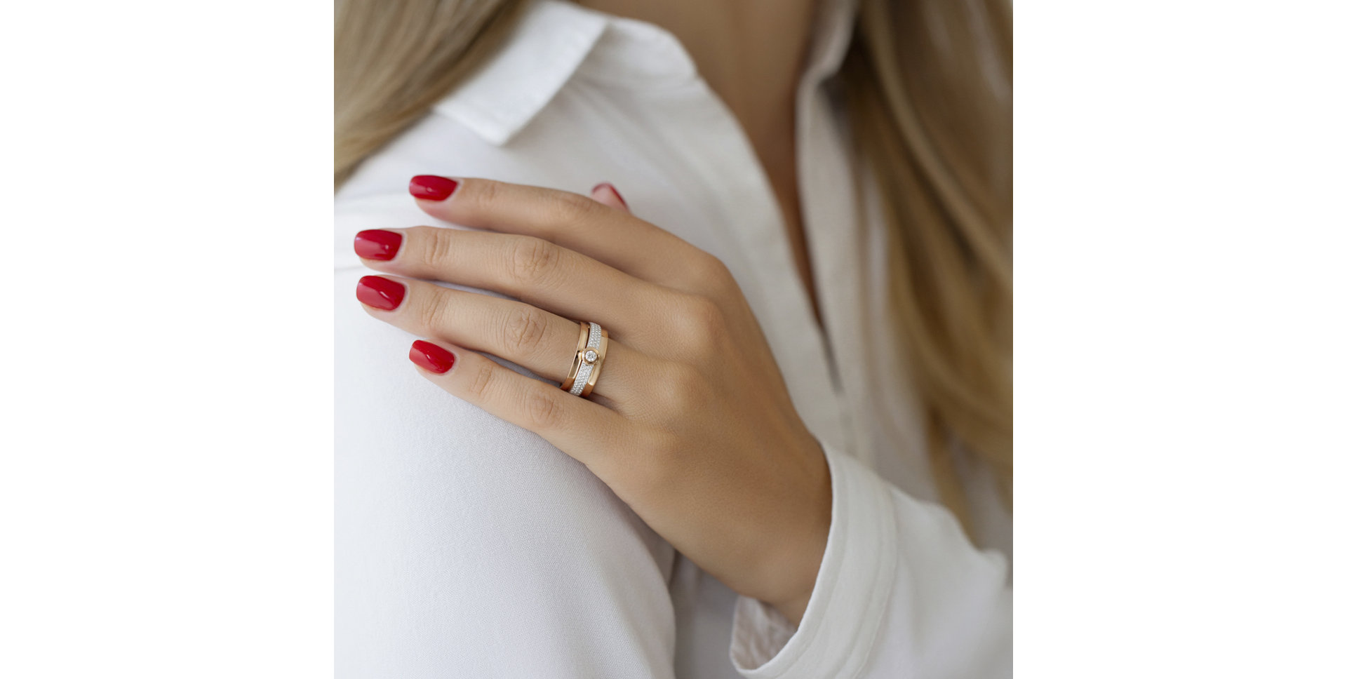 Prsteň s diamantmi Theo