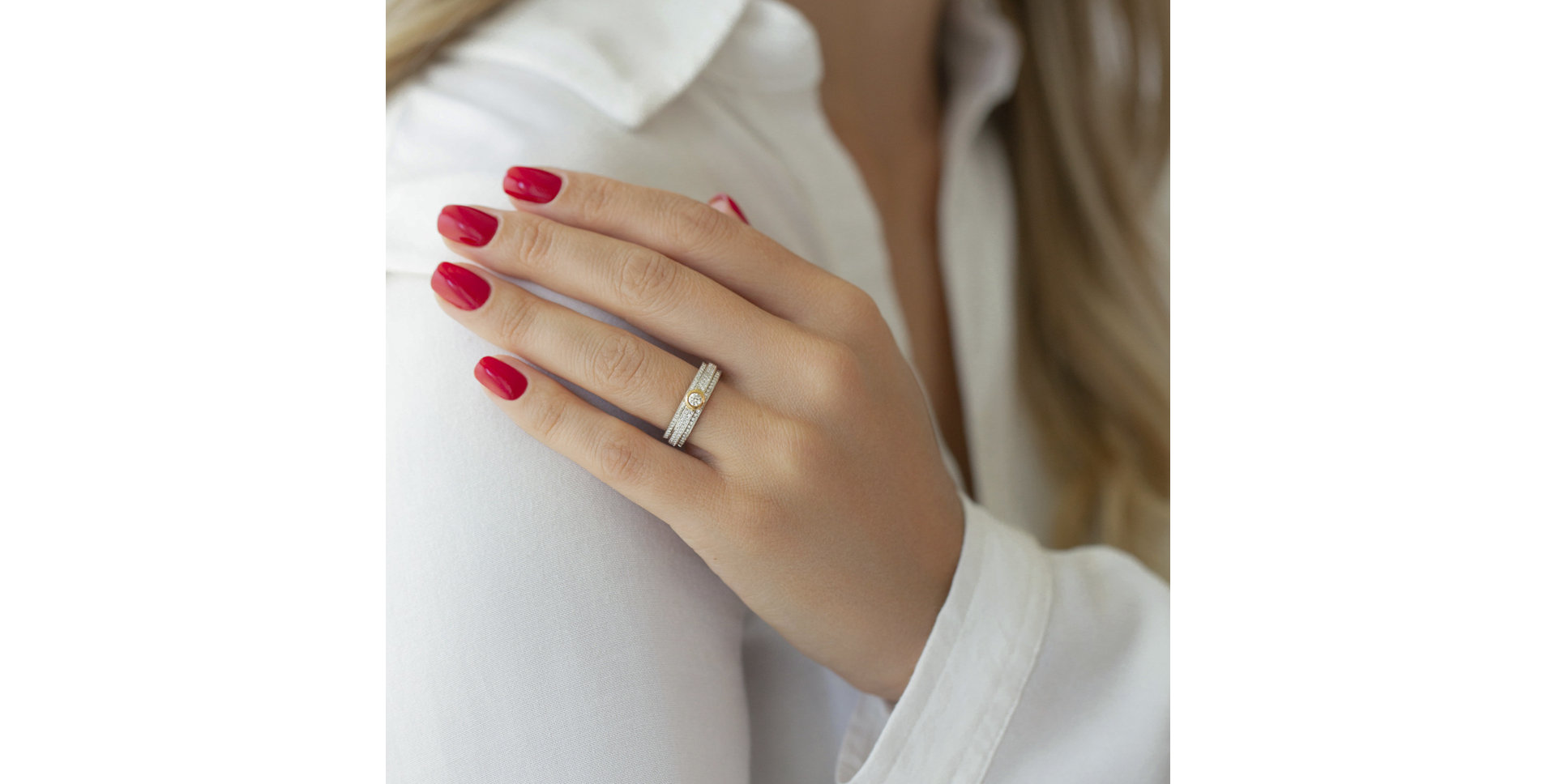 Prsteň s diamantmi Princess Art