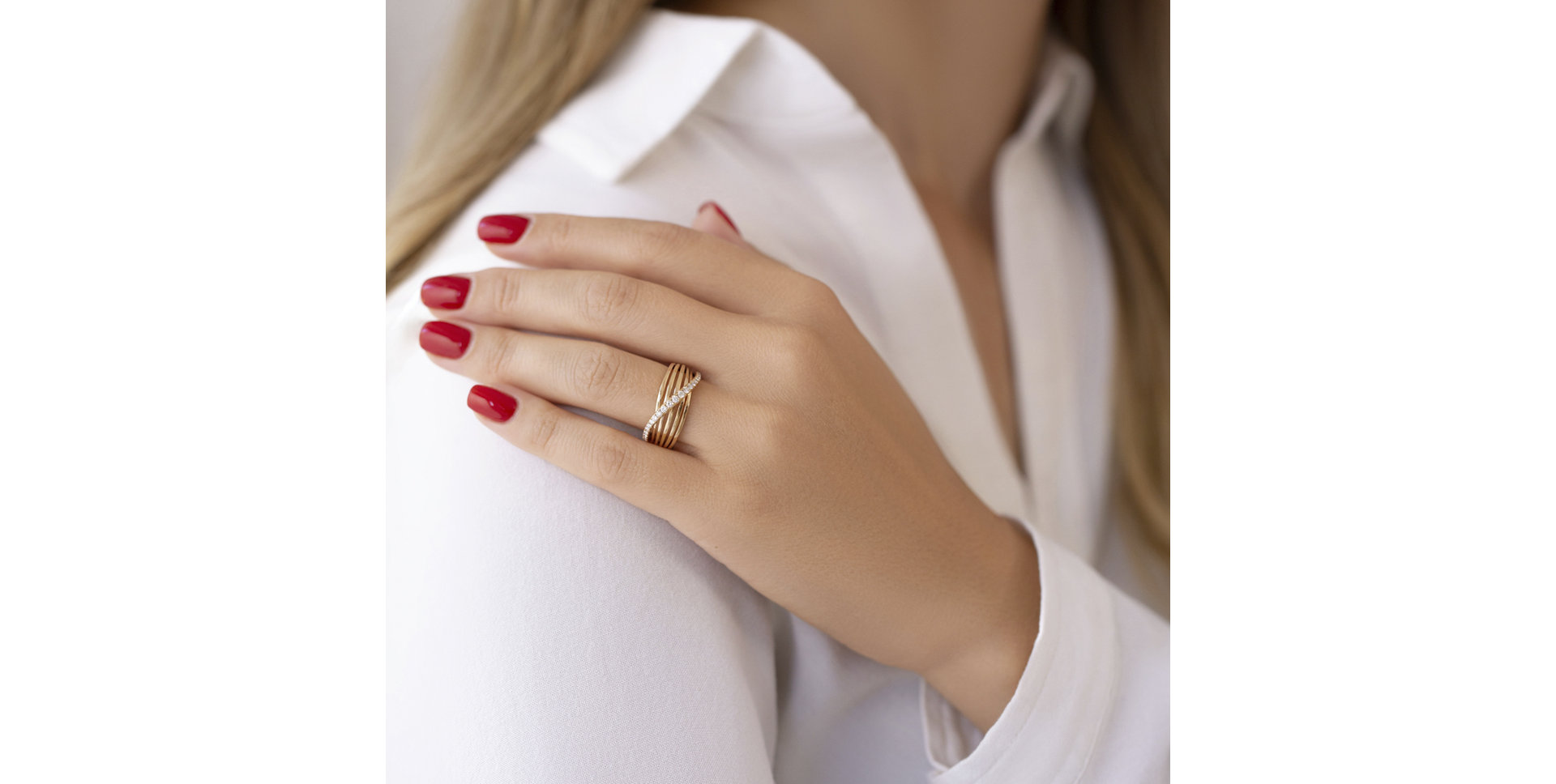 Prsteň s diamantmi Alix