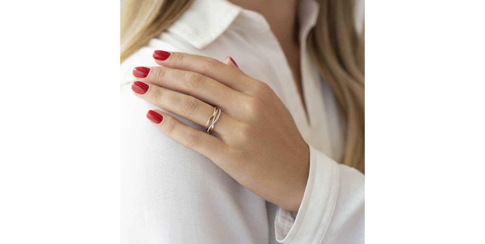 Prsteň s diamantmi Shiny Wave