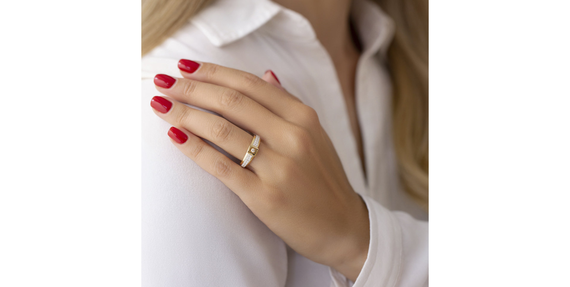 Prsteň s diamantmi Emilijana