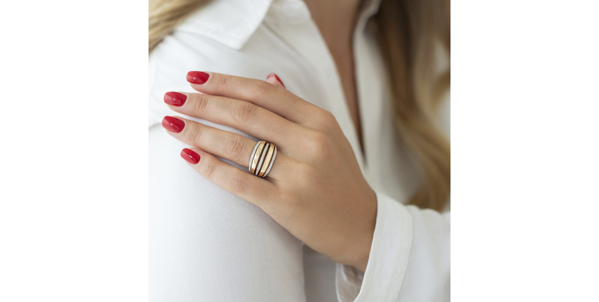 Prsteň s diamantmi Géraldine