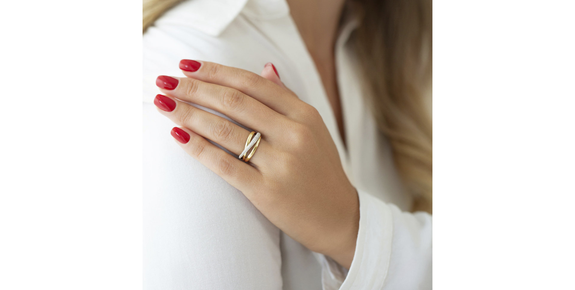 Prsteň s diamantmi Double Joy