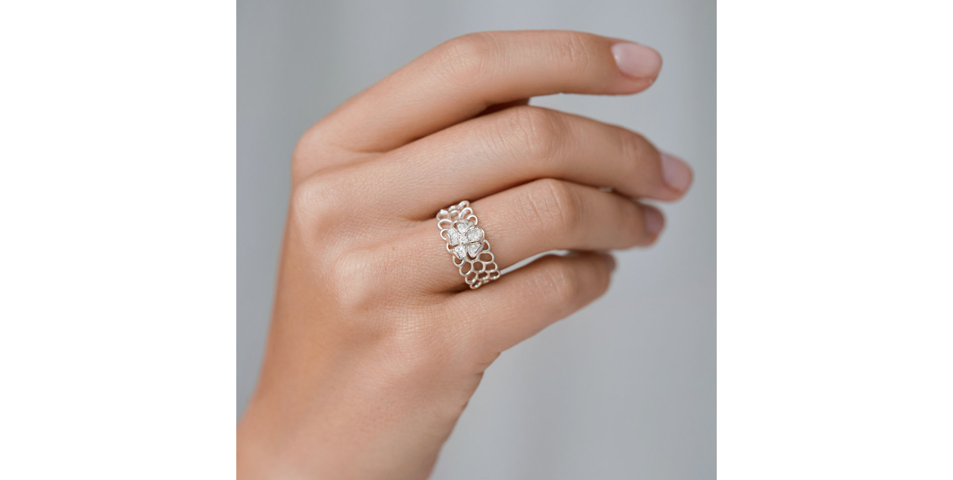 Prsteň s diamantmi Oriental Garden