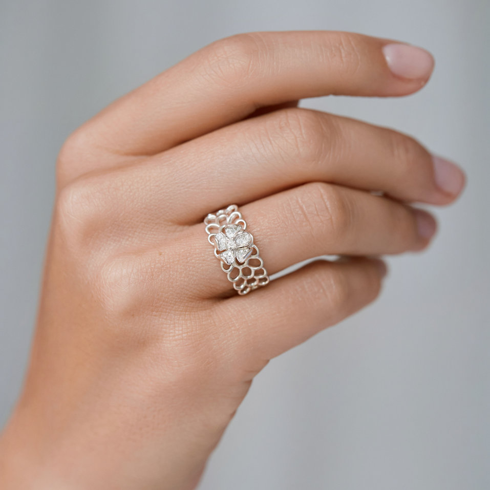 Prsteň s diamantmi Oriental Garden