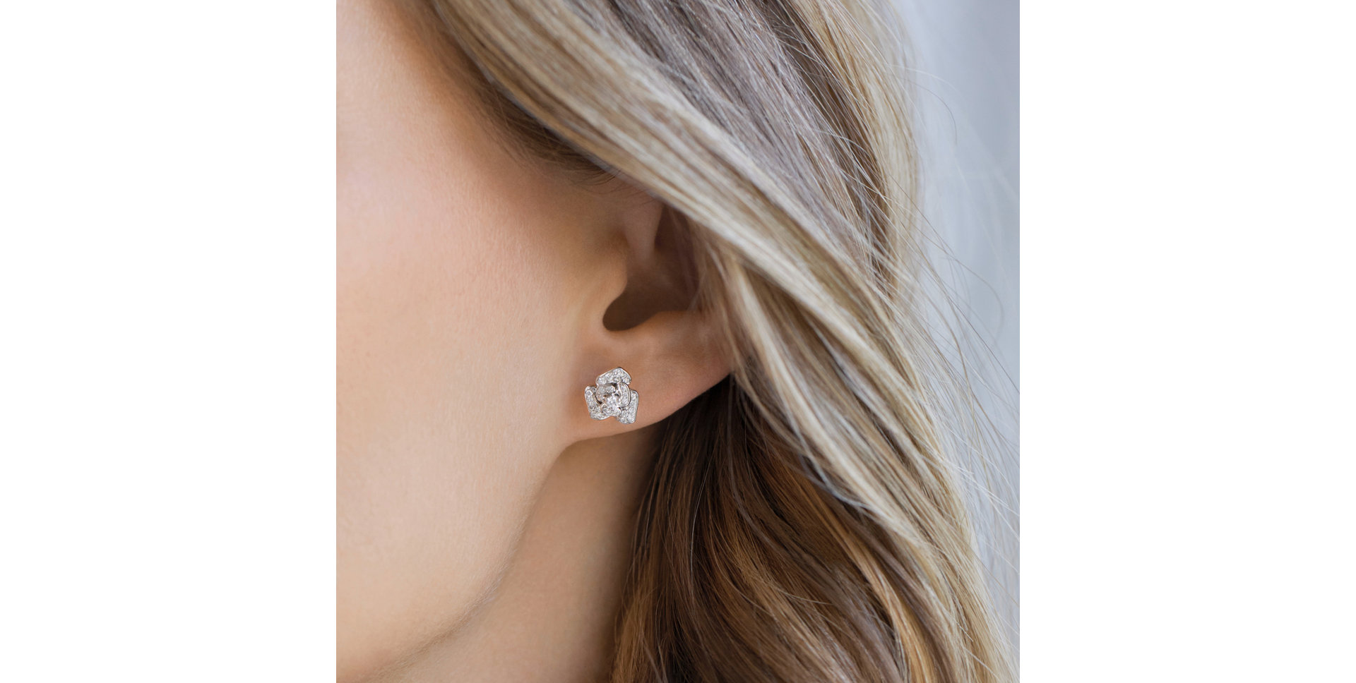 Náušnice s diamantmi Diamond Flower