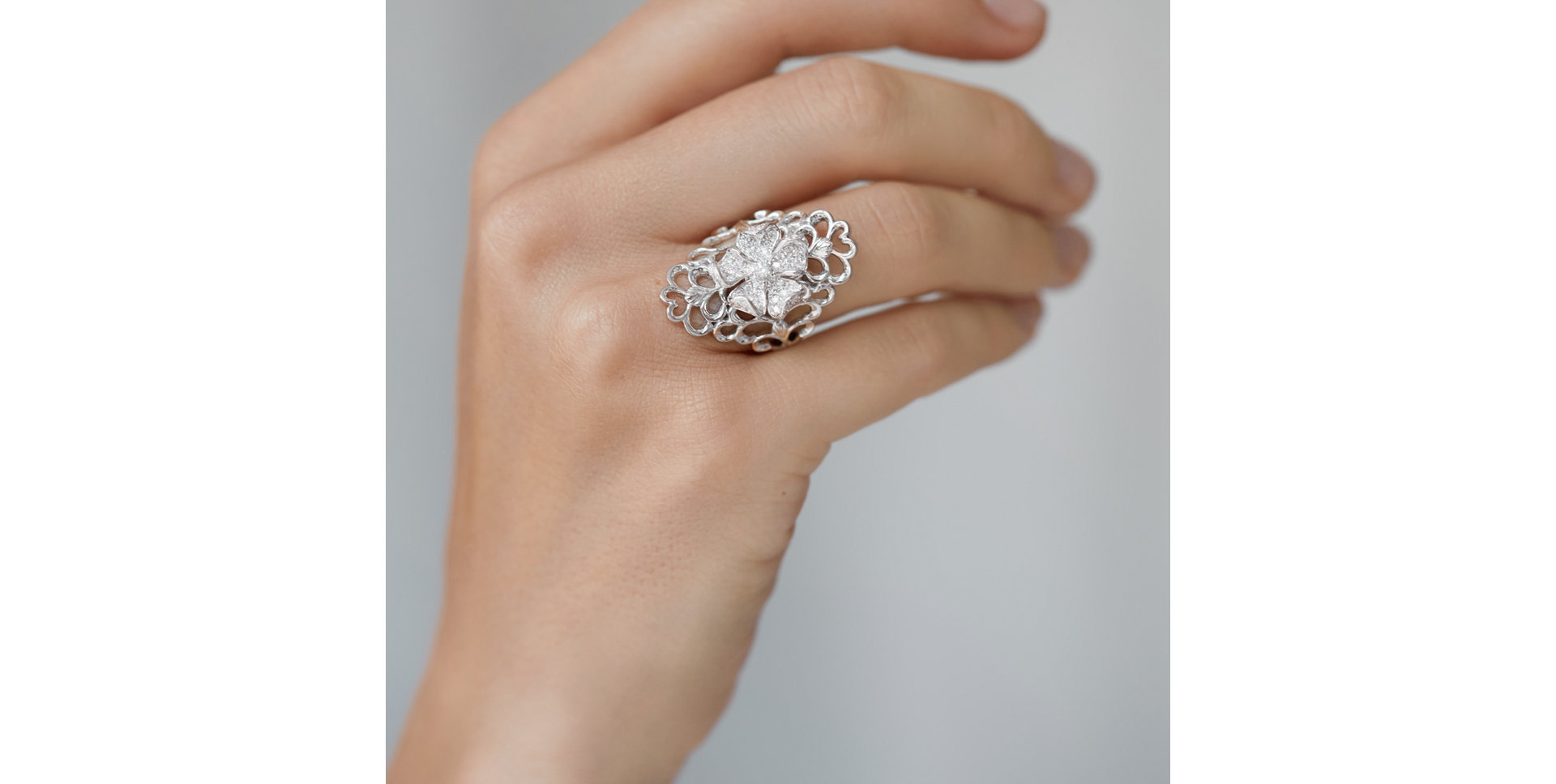 Prsteň s diamantmi Luxury Garden