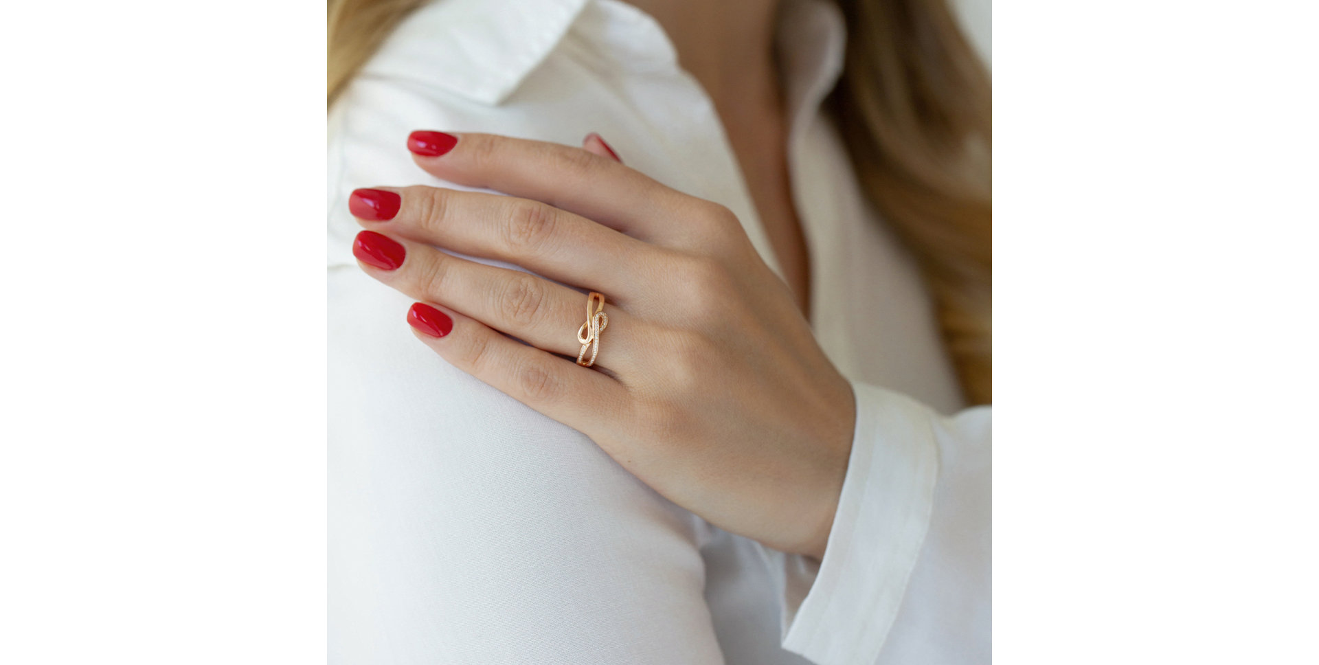 Prsteň s diamantmi Shiny Endlessness