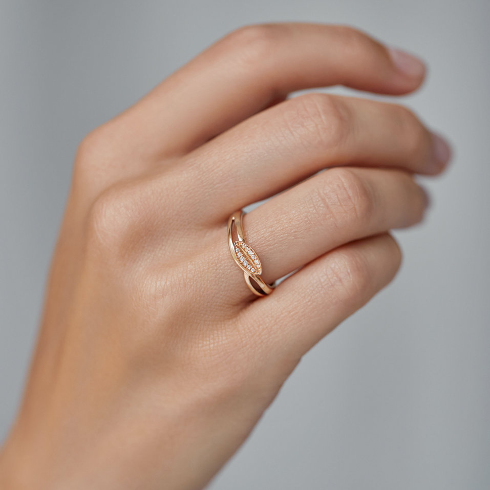 Prsteň s diamantmi Fresh Style