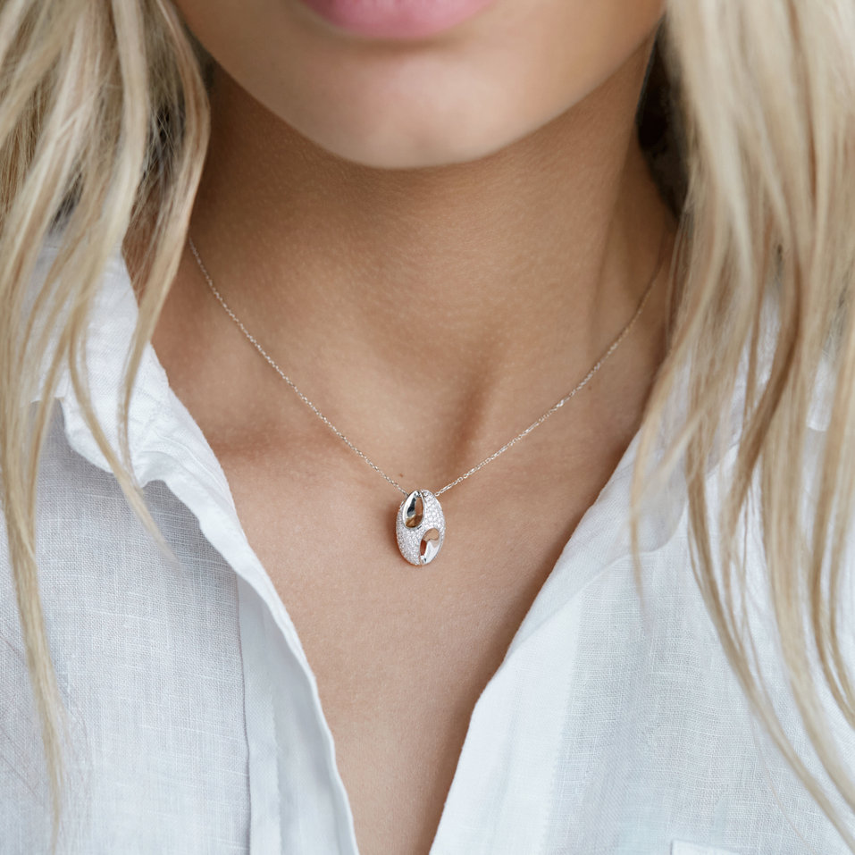 Přívěsok s diamantmi Moon Gem