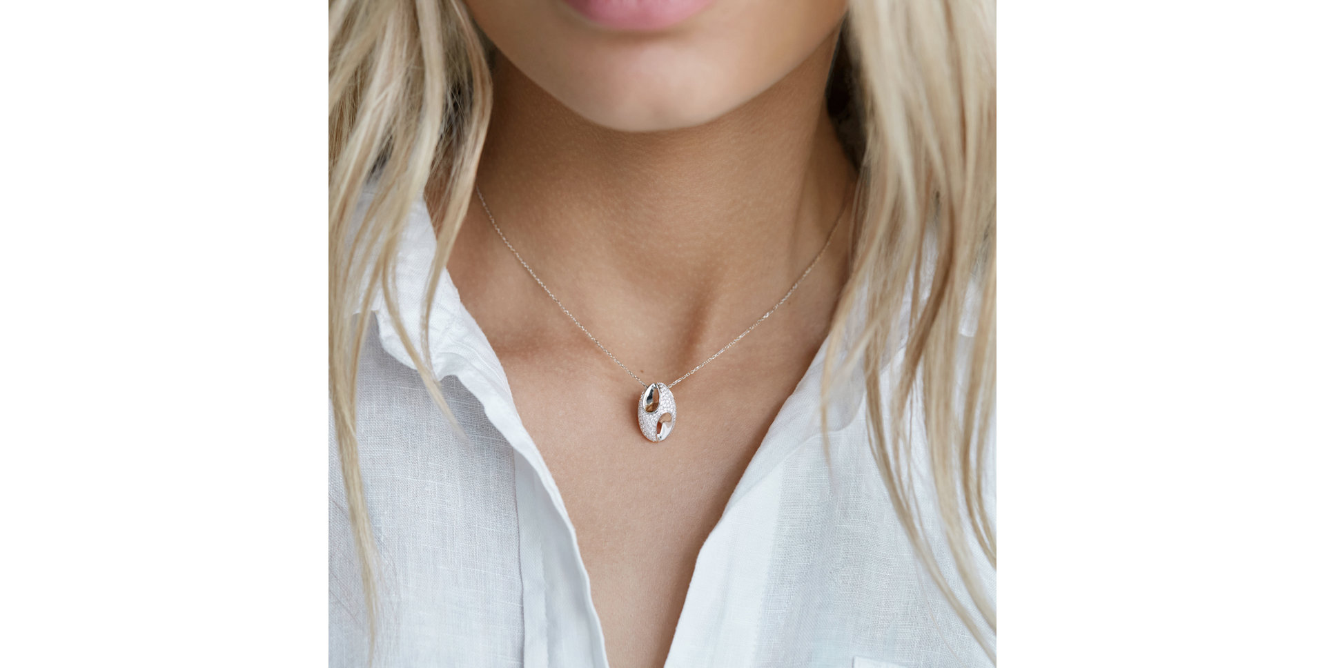 Přívěsok s diamantmi Moon Gem