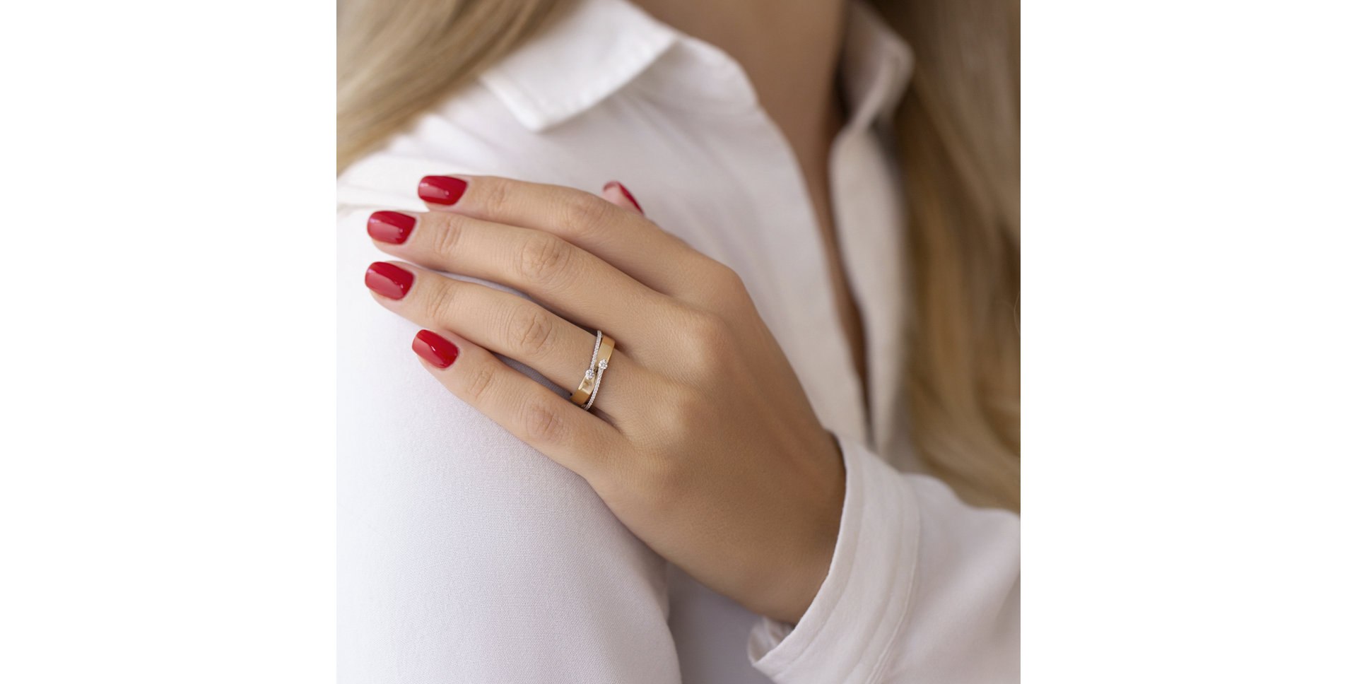 Prsteň s diamantmi Shiny Kiss