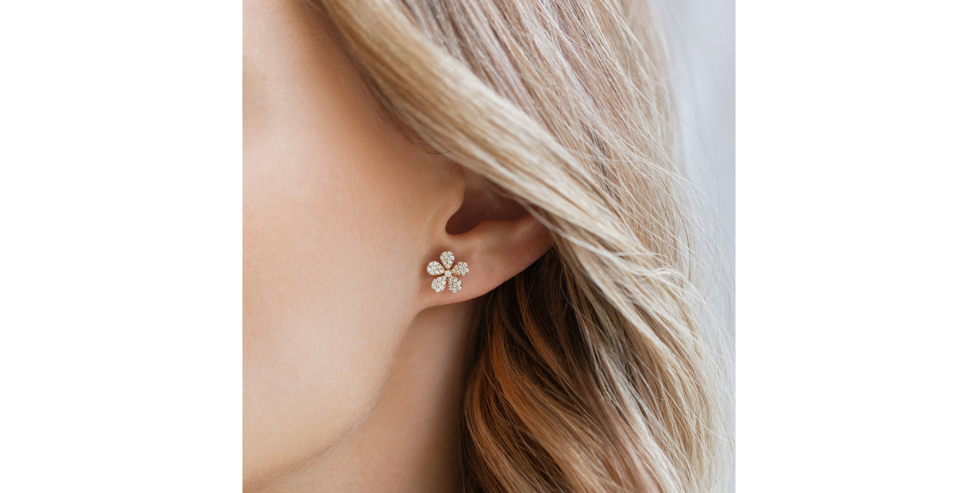 Náušnice s hnedými diamantmi Miss Daisy