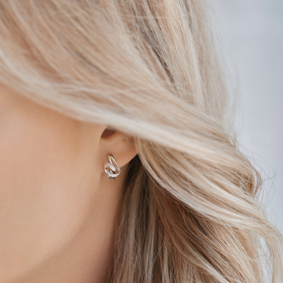 Náušnice s diamantmi First Impression