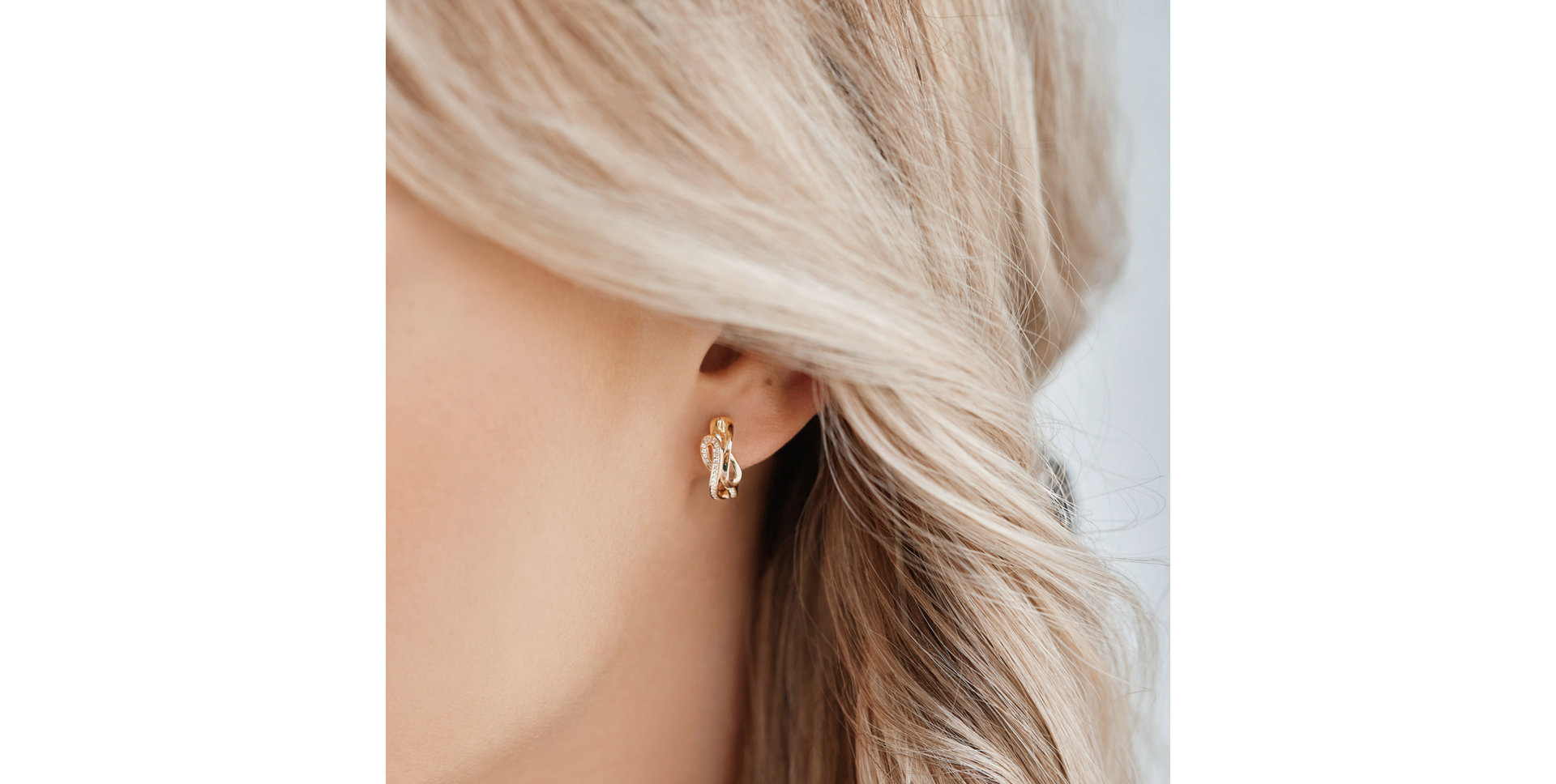 Náušnice s diamantmi Double Infinity