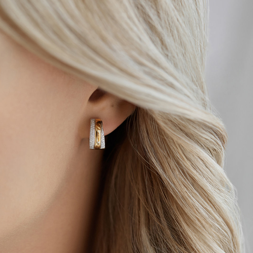 Náušnice s diamantmi Sparkling Dew