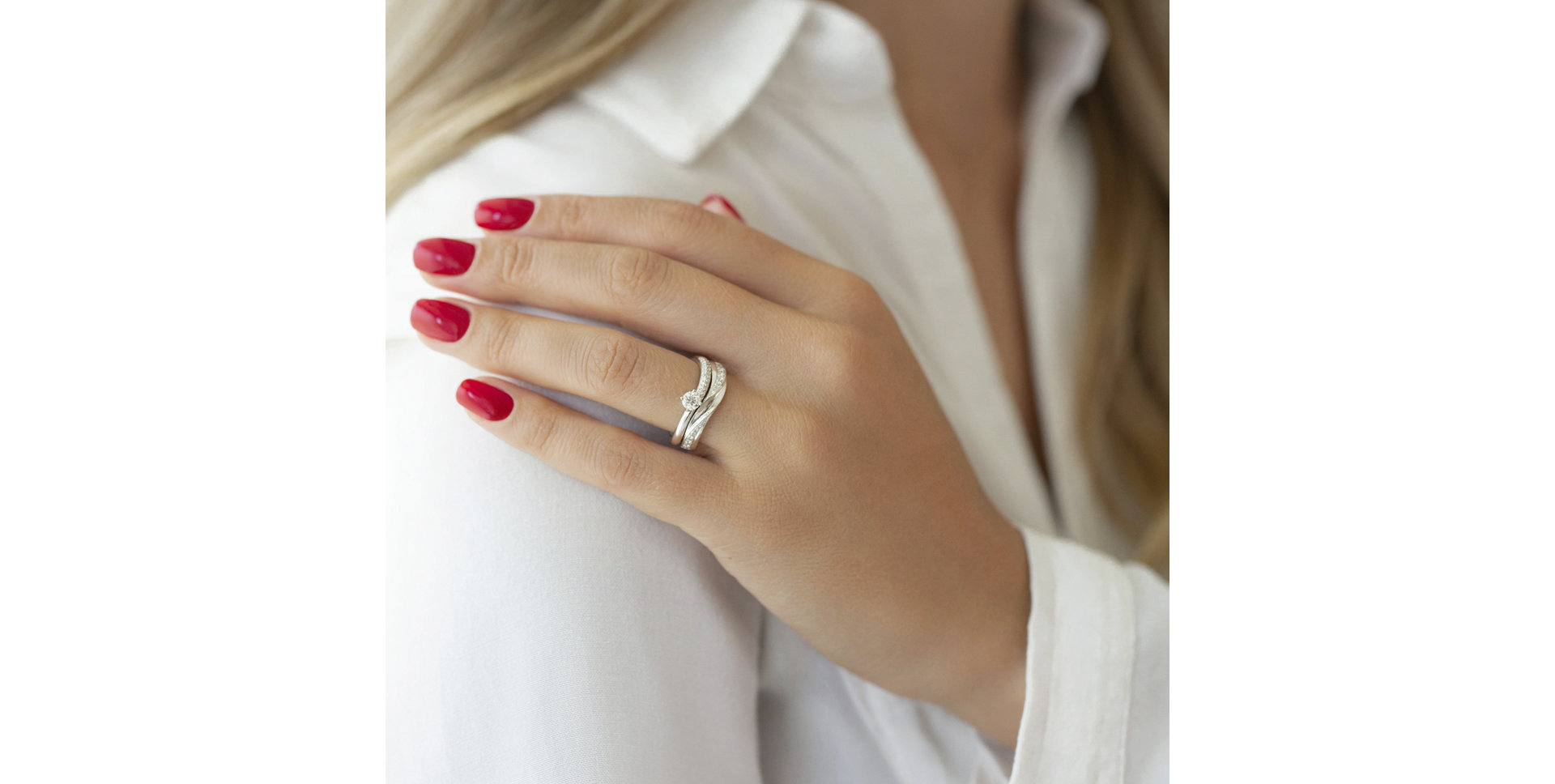 Prsteň s diamantmi Love Line