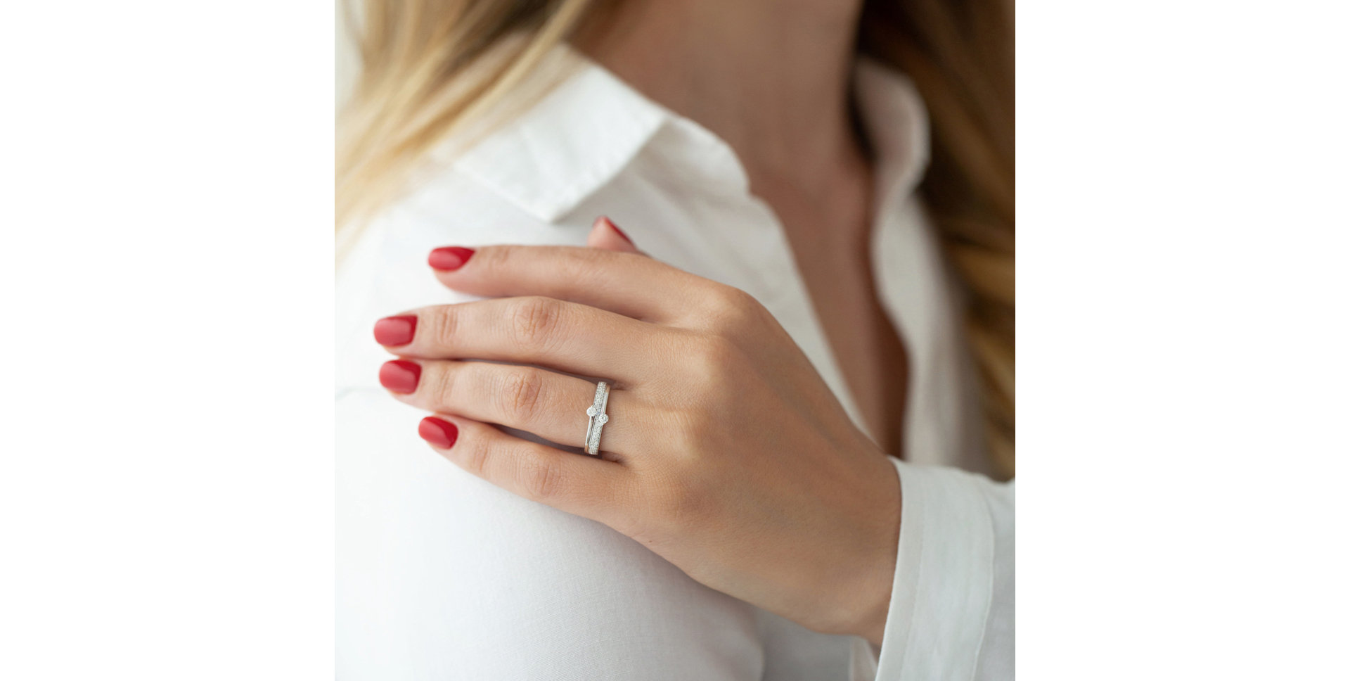 Prsteň s diamantmi Classy Coctail