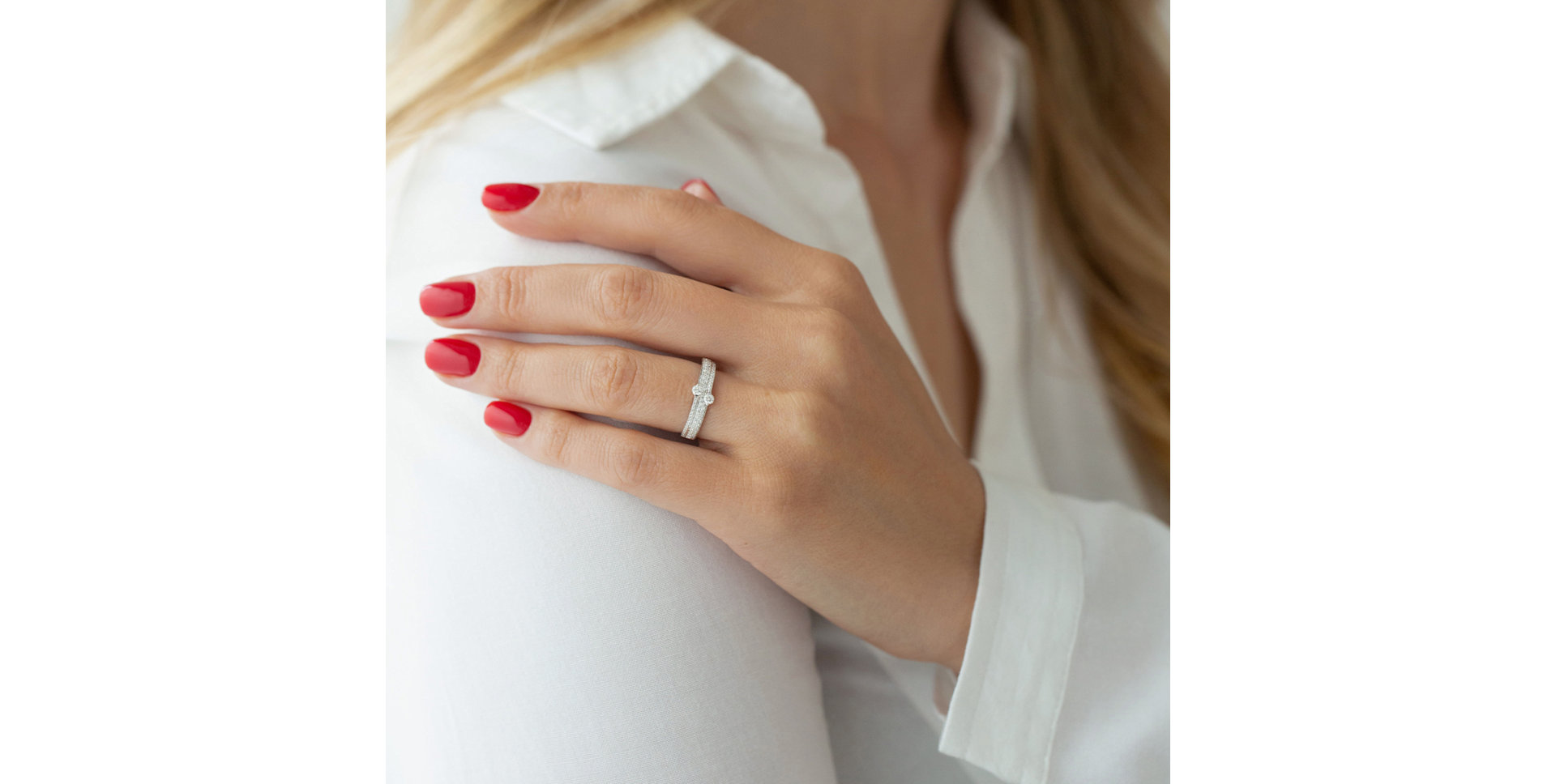 Prsteň s diamantmi Classy Coctail