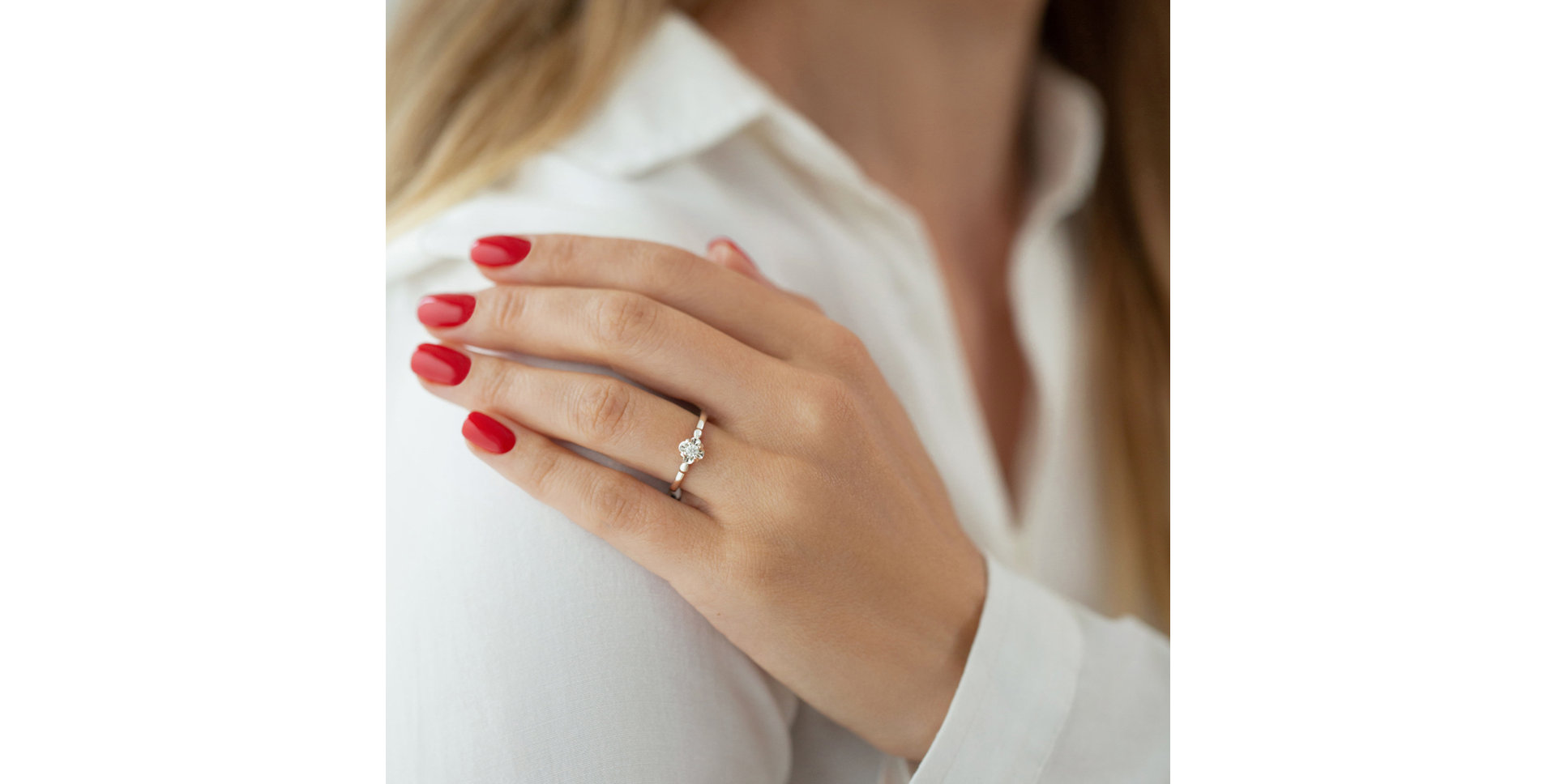 Prsteň s diamantom Vesper Kiss