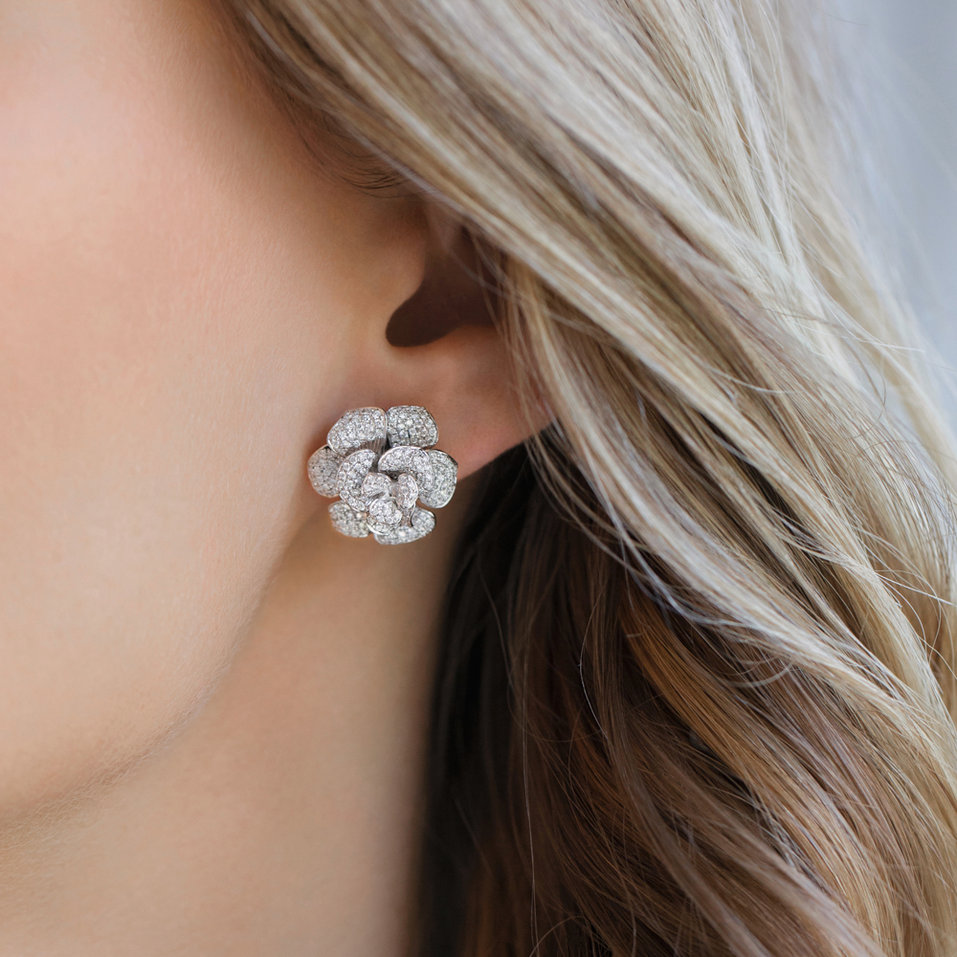 Náušnice s diamantmi Precious Petal