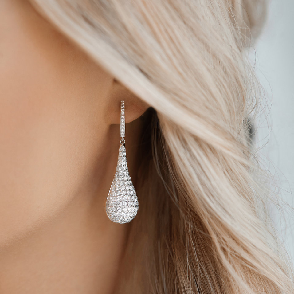 Náušnice s diamantmi Inferno Tears