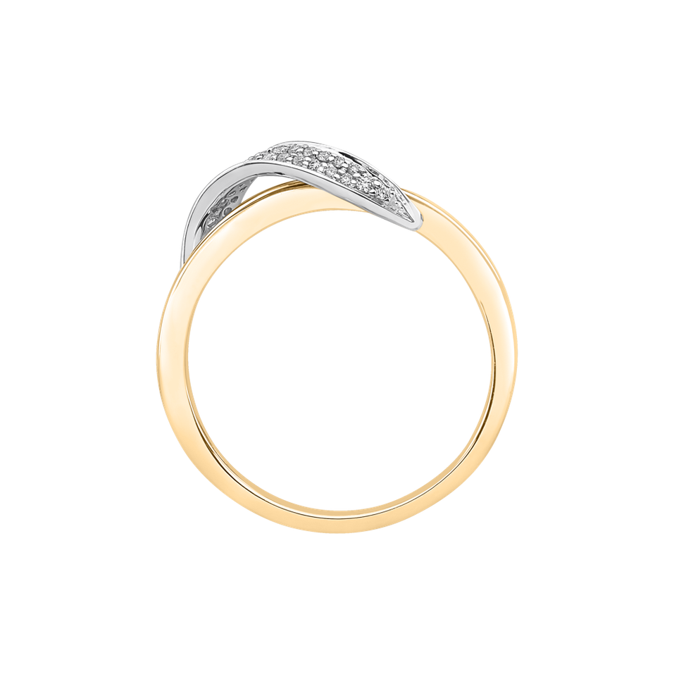 Prsteň s diamantmi Alluring Waves