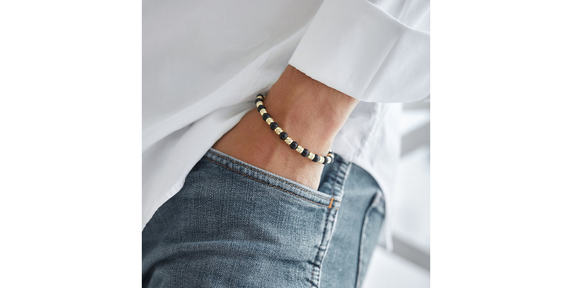 Náramok s diamantmi a achátmi Essential Shine