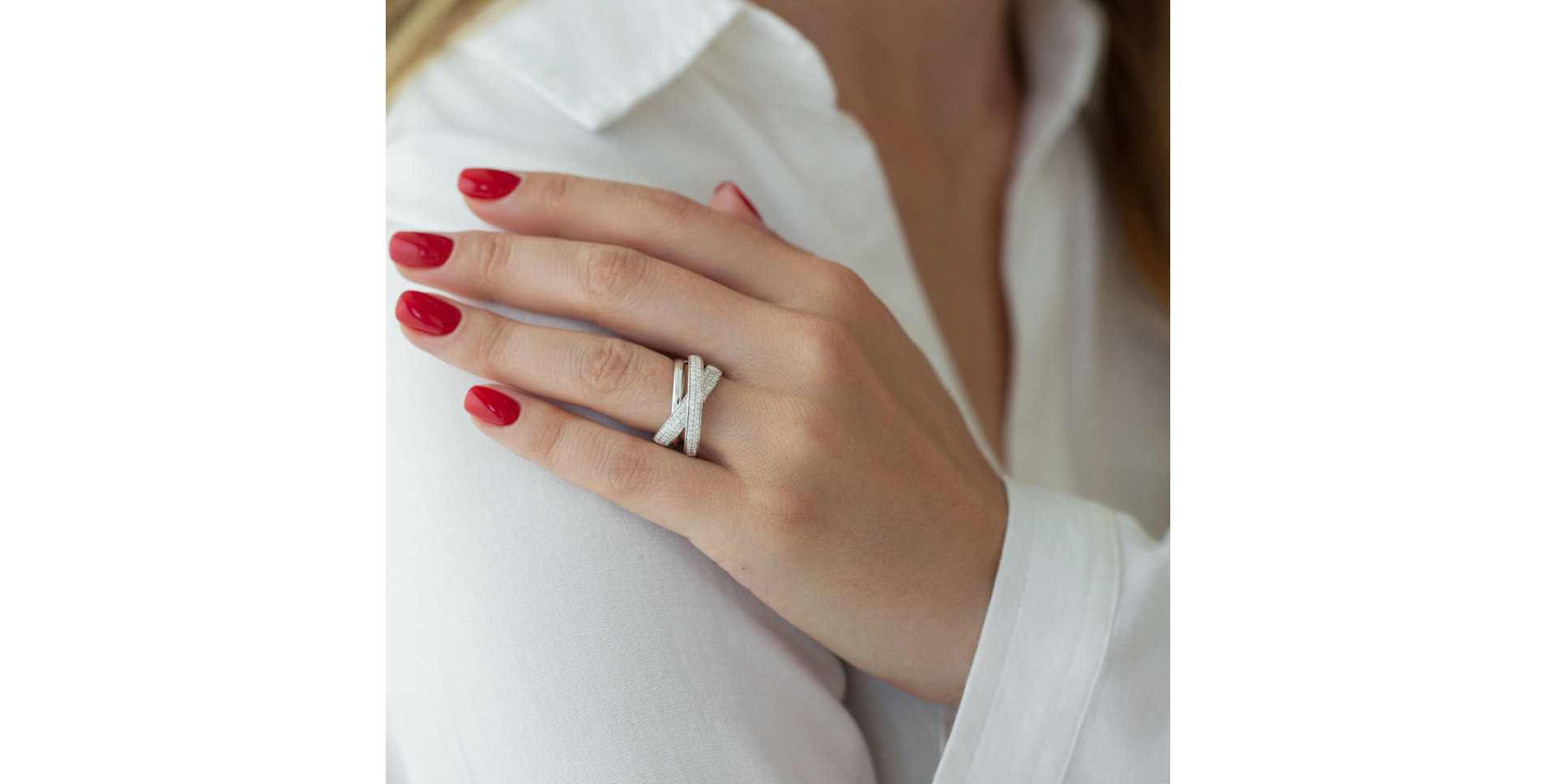 Prsteň s diamantmi Vesper Ribbon