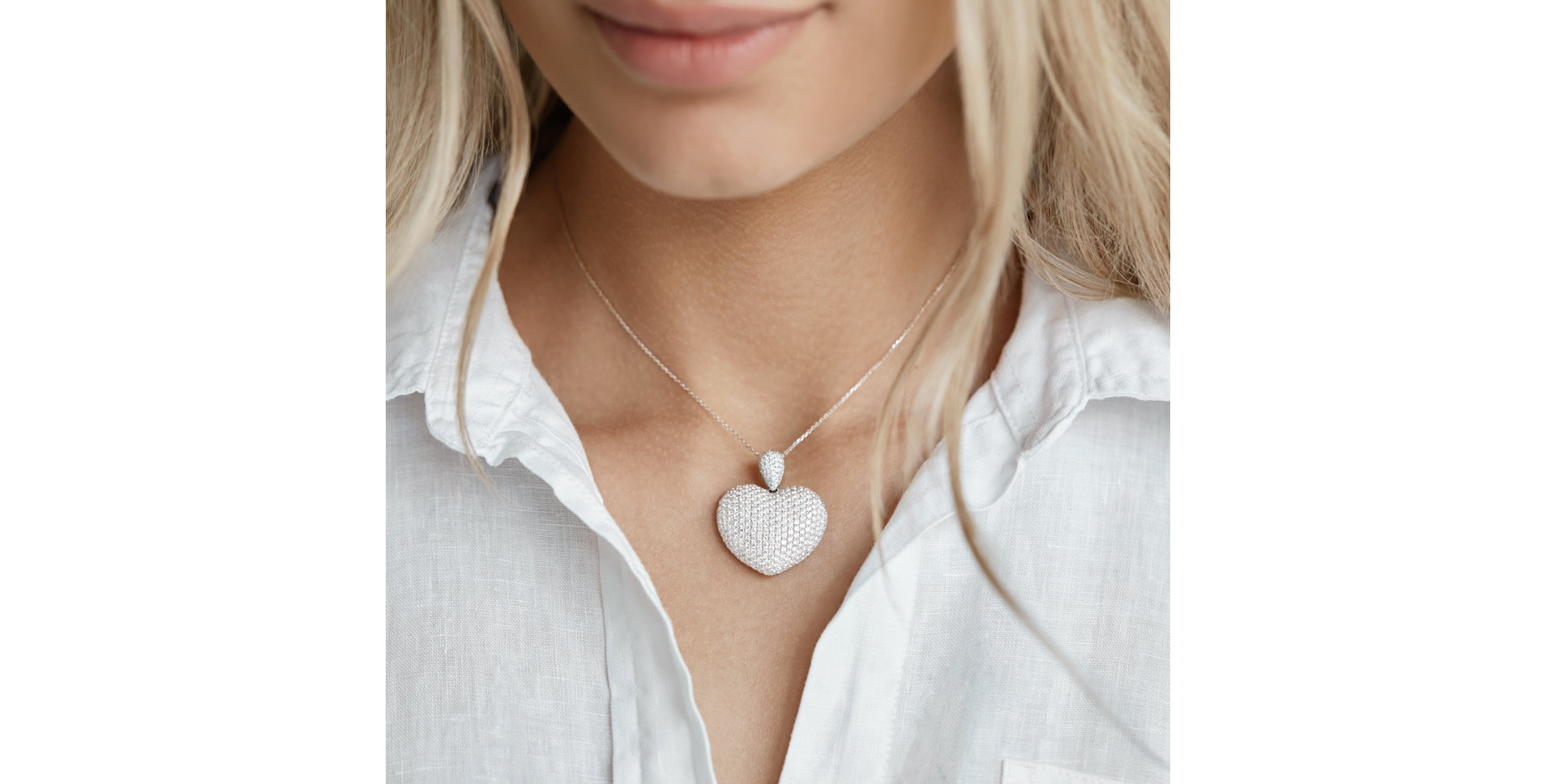 Přívěsok s diamantmi Heart Brilliance