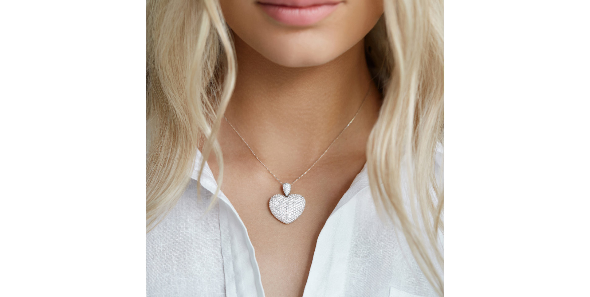 Přívěsok s diamantmi Heart Brilliance