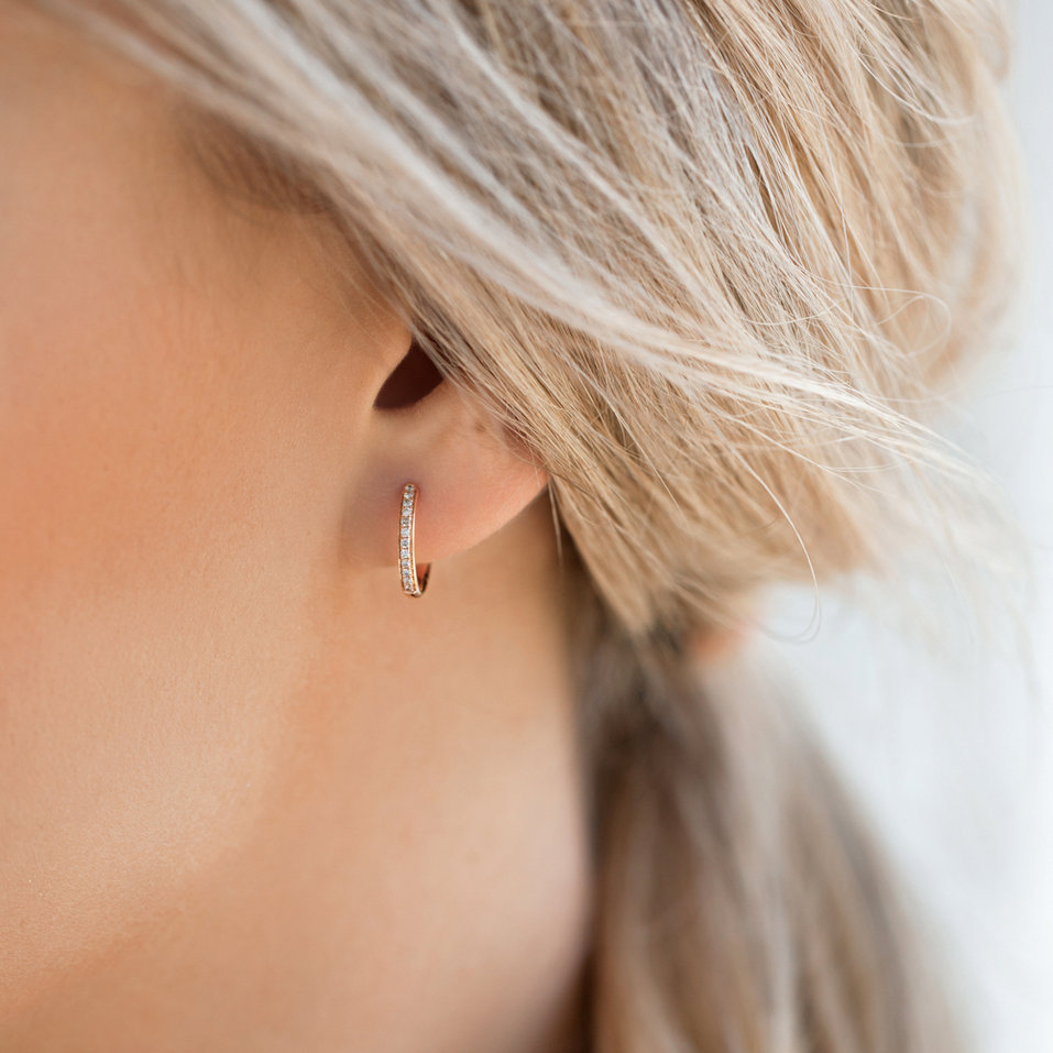 Náušnice s diamantmi Moon Opium