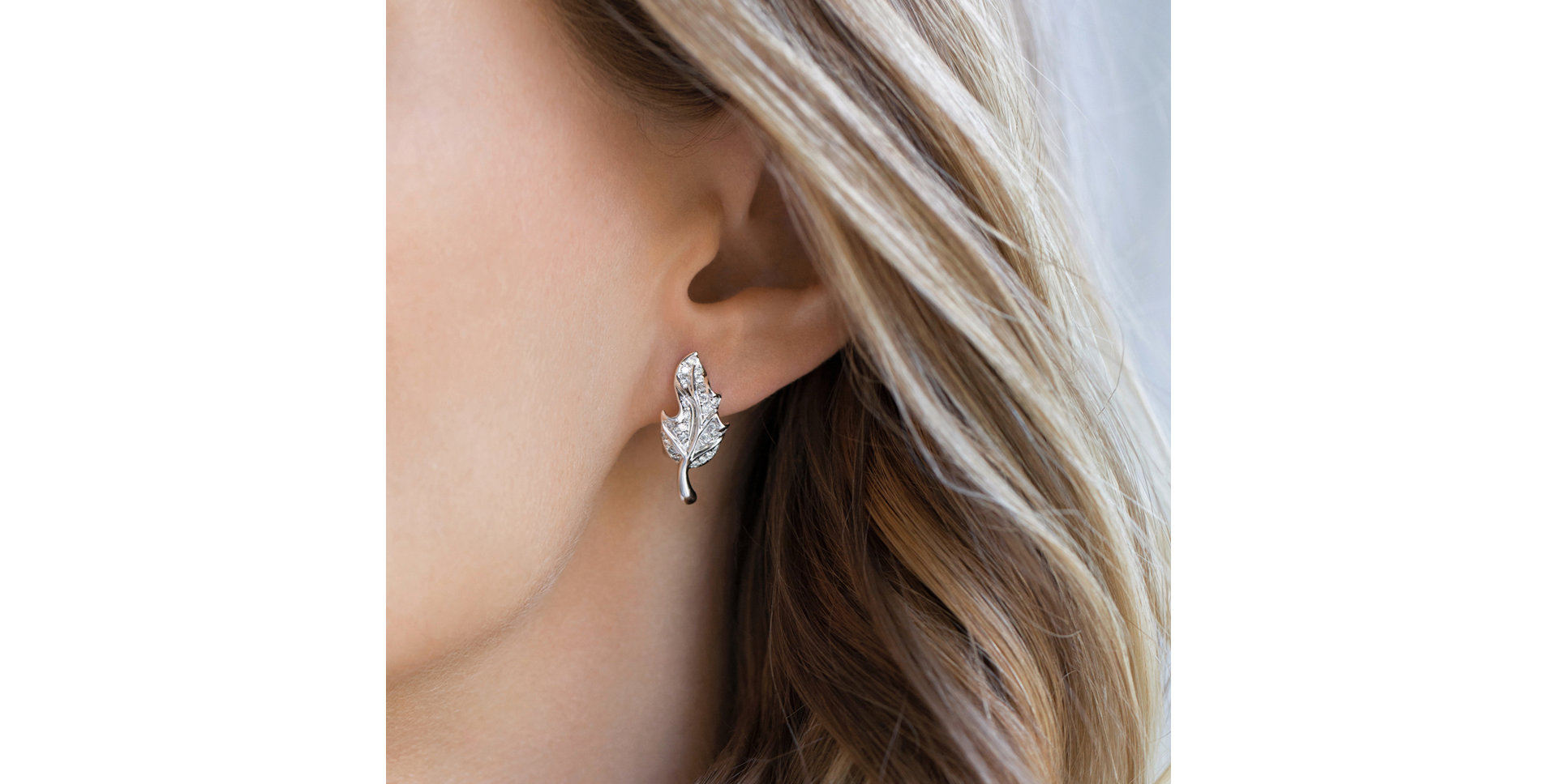 Náušnice s diamantmi Autumn Leaves