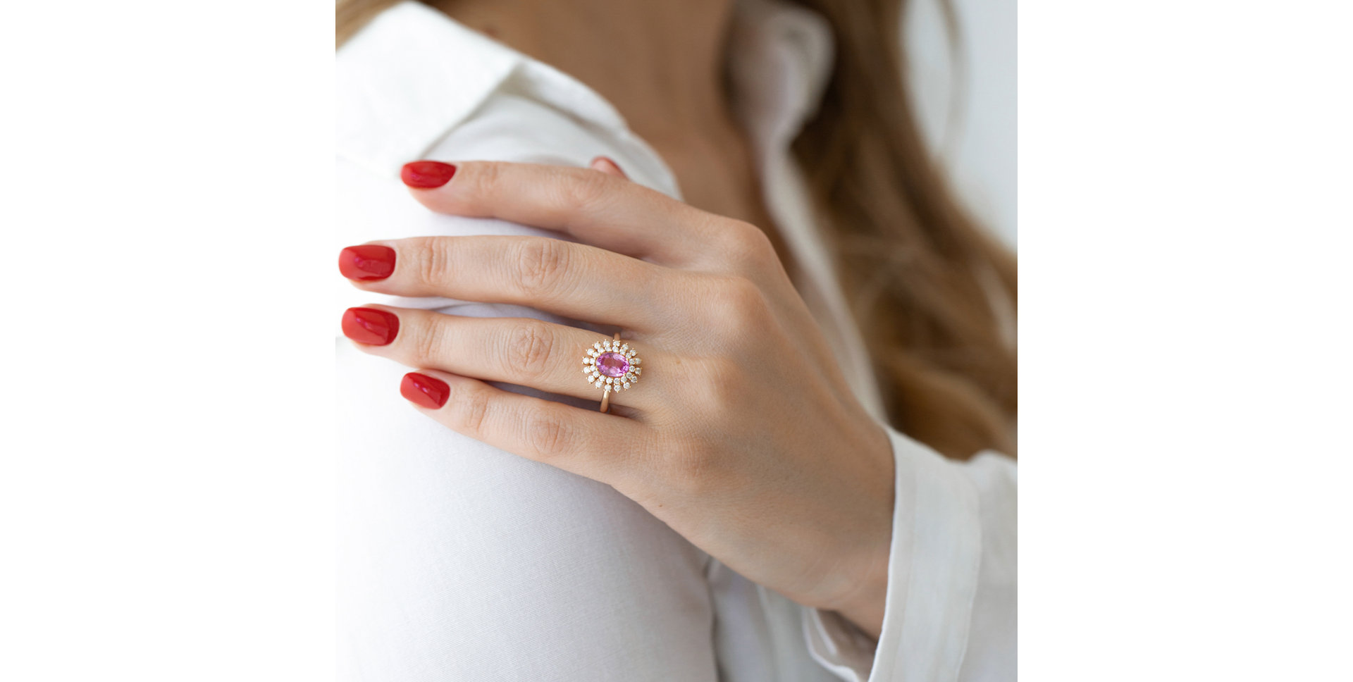 Prsteň s zafírom a diamantmi Fairytale Goddess