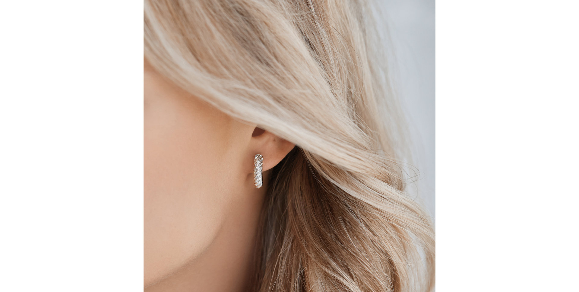 Náušnice s diamantmi Spiral of affection