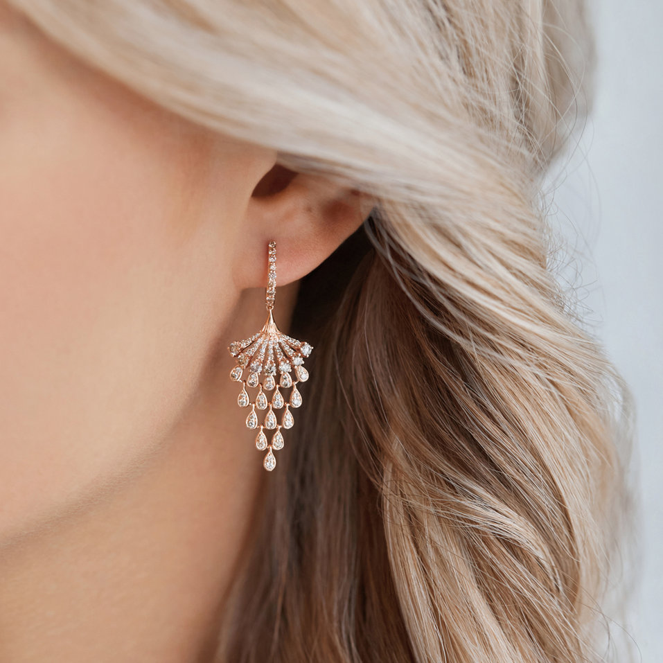 Náušnice s diamantmi Royal Mesh