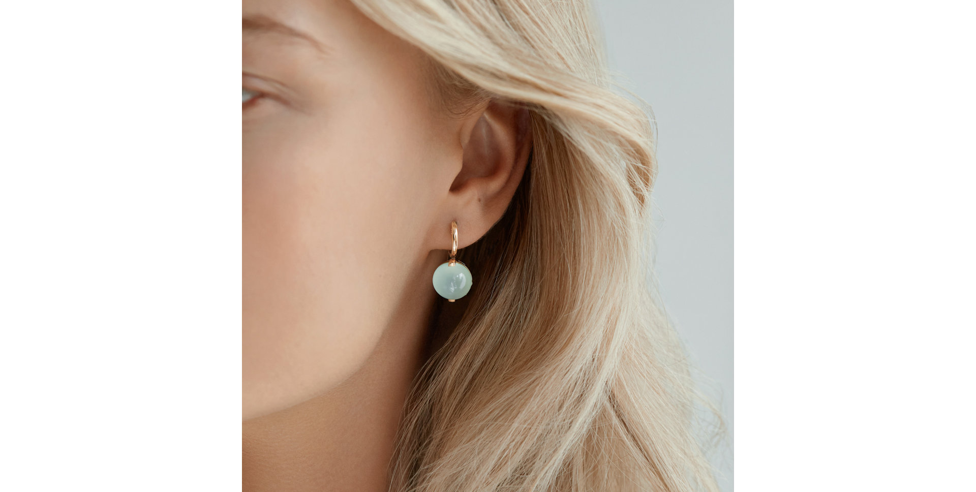 Náušnice s chalcedonom a diamantmi Space Signature